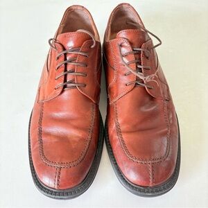Bostonian Rust Brown Leather Derby Shoes Lace Up Men’s Size 11 M Made In Italy
